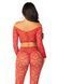 Костюм-сетка с сердечками Leg Avenue Off The Shoulder Top and Footless Tights One Size, Red картинка 2