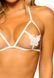 Откровенный комплект с бабочками Leg Avenue Open cup bra and pearl panty White картинка 3