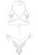 Откровенный комплект с бабочками Leg Avenue Open cup bra and pearl panty White картинка 5