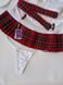 Эротический костюм школьницы: юбка, топ, стрнинги и чулки Obsessive Schooly 5 pcs costume, размер L/XL картинка 13