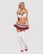 Эротический костюм школьницы: юбка, топ, стрнинги и чулки Obsessive Schooly 5 pcs costume, размер L/XL картинка 5