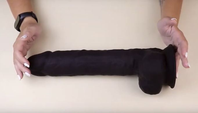 Фаллоимитатор реалистичный SilexD Kingston (MODEL 15in) Black, силикон+Silexpan (диаметр 7 см) картинка