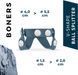 Потрійне ерекційне кільце на кнопках Boners V-shape Ball Splitter картинка 9