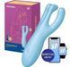 Клиторальный смарт вибратор с тремя пальчиками Satisfyer Threesome 4 Blue картинка 2