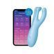 Клиторальный смарт вибратор с тремя пальчиками Satisfyer Threesome 4 Blue картинка 1