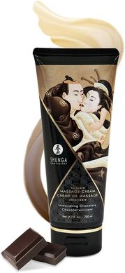 Крем масажний їстівний Shunga KISSABLE MASSAGE CREAM Intoxicating Chocolate Шоколад (200 мл) зображення