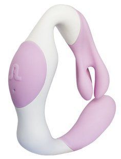 Вибратор с тройным клиторальным отростком Adrien Lastic O Venus (диаметр 3,2 см) картинка