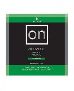 Пробник збуджуючого гелю для жінок Sensuva ON Arousal Gel for Her Spearmint, м'ятна жуйка (0,59 мл) зображення