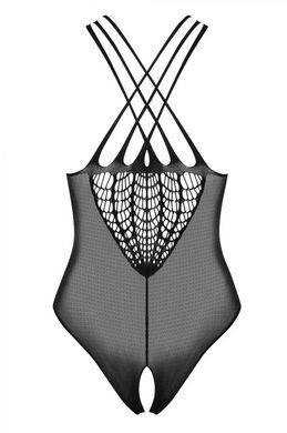 Боди-сетка с рисунком паутиной и открытым доступом Obsessive B118 teddy, размер S/M/L картинка