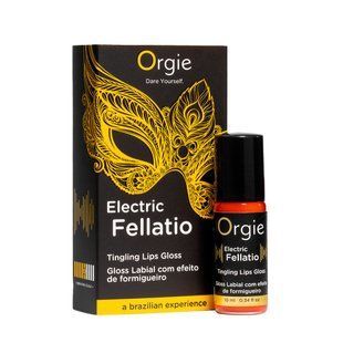 Блиск для губ з ефектом вібрації Orgie Electric Fellatio Lips Gloss, фруктове асорті (10 мл) зображення