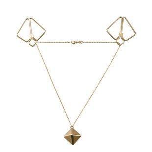 Затискачі для сосків з підвіскою LOCKINK Nipple Clamps with Heavy Pendant Golden зображення