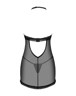 Чарівний пеньюар з мереживом + трусики Obsessive Medilla chemise & thong, розмір XS/S зображення