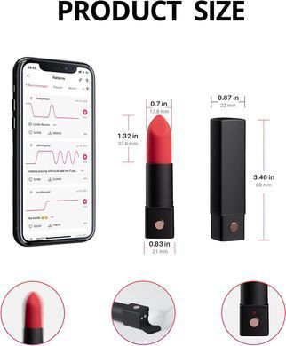 Смарт вибратор-помада Lovense Exomoon Lipstick Vibrator (диаметр 2,1 см) картинка