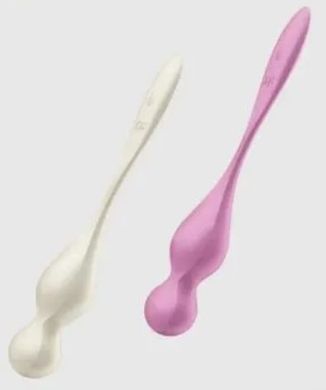 Вагинальные смарт-шарики с вибрацией Satisfyer Love Birds 1 Connect App White (78 г) картинка