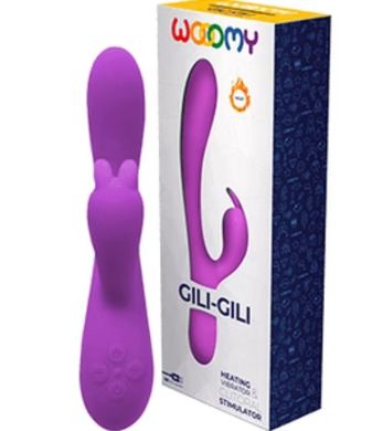 Вибратор-кролик с подогревом Wooomy Gili-Gili Vibrator with Heat Purple (диаметр 3,4 см) картинка