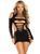Откровенное миниплатье Leg Avenue Shredded cut-out mini dress Black One Size картинка