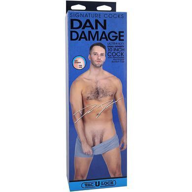 Фалоімітатор реалістик Doc Johnson Signature Cocks Dan Damage 10 inch UltraSkyn (діаметр 5,7 см) зображення
