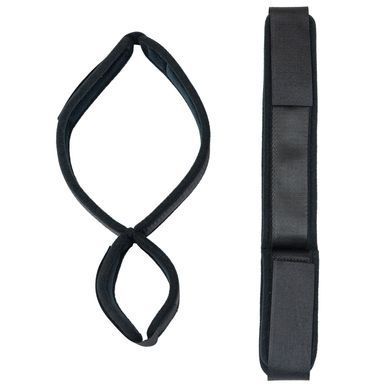 Фиксаторы для рук и бедер + повязка на глаза Punishment Thigh to Wrist Restraints Black картинка