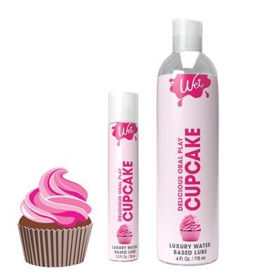 Їстівний лубрикант на водній основі без цукру Wet Oral Play Cupcake, кекс (30 мл) зображення
