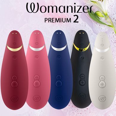 Вакуумний кліторальний стимулятор Womanizer Premium 2 Black (функції Autopilot та Smart Silence) зображення