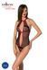 Прозрачное боди с кружевом Passion SATARA BODY red, размер L/XL картинка