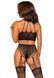 Мереживний комплект з доступом Leg Avenue Crop top and garter panty Black картинка 8