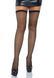 Чулки-сетка со стразами и швом сзади Leg Avenue Bow backseam thigh highs Black O/S картинка 2