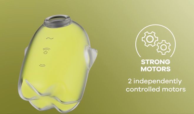 Вакуумний стимулятор із вібрацією, що світься у темряві Satisfyer Glowing Ghost Yellow зображення