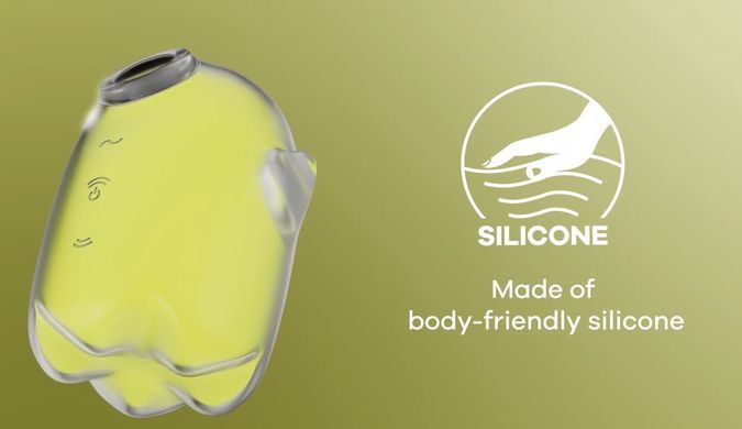 Вакуумний стимулятор із вібрацією, що світься у темряві Satisfyer Glowing Ghost Yellow зображення