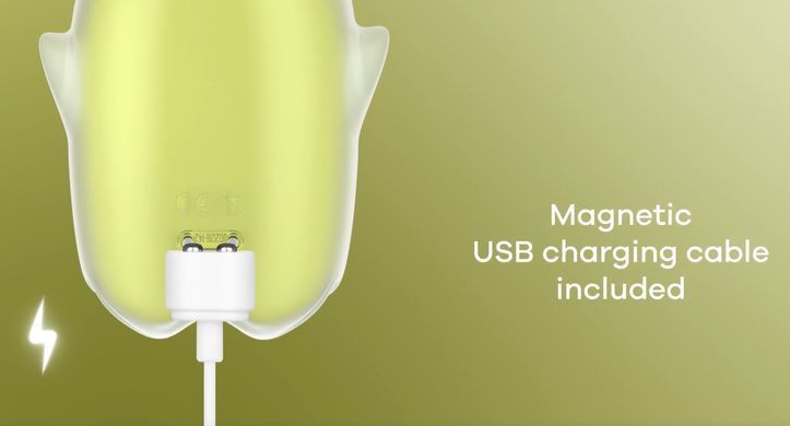 Вакуумний стимулятор із вібрацією, що світься у темряві Satisfyer Glowing Ghost Yellow зображення