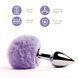 Анальна пробка з хвостиком зайчика FeelzToys Bunny Tails Butt Plug Purple (діаметр 2,5 см) картинка 2