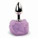 Анальна пробка з хвостиком зайчика FeelzToys Bunny Tails Butt Plug Purple (діаметр 2,5 см) картинка 1
