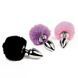 Анальна пробка з хвостиком зайчика FeelzToys Bunny Tails Butt Plug Purple (діаметр 2,5 см) картинка 5
