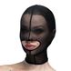 Маска - сітка з відкритим ротом Feral Feelings Hood Mask Black, чорна картинка 1