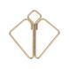 Затискачі для сосків з підвіскою LOCKINK Nipple Clamps with Heavy Pendant Golden картинка 3