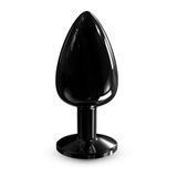 Металева анальна пробка із чорним кристалом Dorcel Diamond Plug BLACK, розмір L (діаметр 4,1 см) зображення