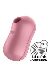 Вакуумный стимулятор с вибрацией Satisfyer Cotton Candy Light Red картинка