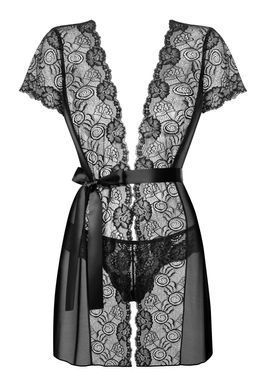 Пеньюар з мереживом Obsessive Alluria peignoir & thong, розмір L/XL зображення
