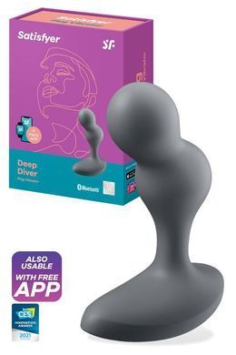 Смарт массажер простаты Satisfyer Deep Diver Grey (диаметр 3,3 см) картинка