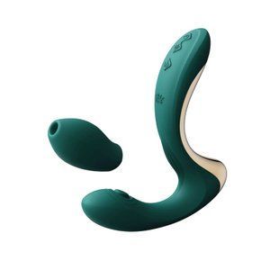 Вібратор для точки G з підігрівом та пульсацією Zalo Talis G-Spot PulseWave Vibrator Turquoise Green (діаметр 3,3 см) зображення