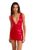 Червоне лаковане плаття з сексуальним декольте D&A "Промениста Емілія", розмір XS-S зображення