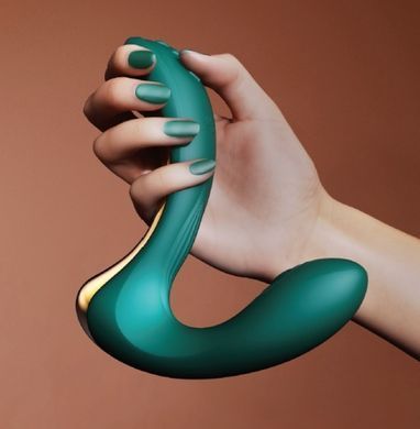 Вібратор для точки G з підігрівом та пульсацією Zalo Talis G-Spot PulseWave Vibrator Turquoise Green (діаметр 3,3 см) зображення