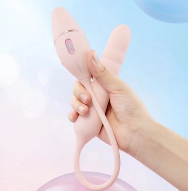 Смарт пульсатор з вакуумним стимулятором KISSTOY Cathy III Pink (діаметр 2,5 см) зображення