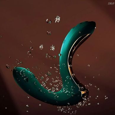 Вібратор для точки G з підігрівом та пульсацією Zalo Talis G-Spot PulseWave Vibrator Turquoise Green (діаметр 3,3 см) зображення