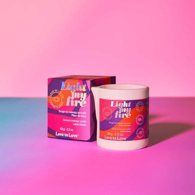 Масажна свічка Love To Love LIGHT MY FIRE Lotus, лотос (65 мл) зображення