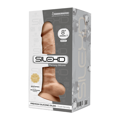 Фалоімітатор двошаровий SilexD Vetus Flesh (MODEL 1 size 8in), силікон + Silexpan (діаметр 4,2 см) зображення