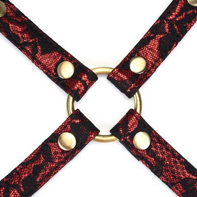 Шкіряна хрестовина з мереживом Liebe Seele Victorian Garden Hogtie зображення