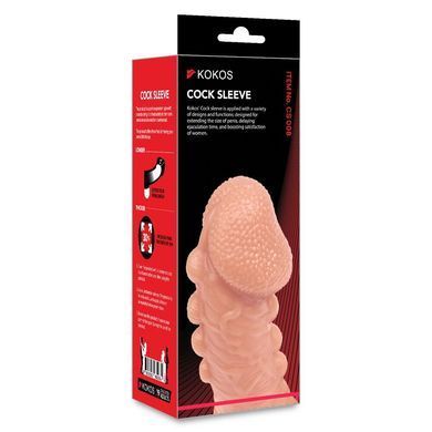 Насадка на член з отвором для мошонки Kokos Cock Sleeve CS 008, розмір M зображення