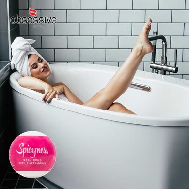 Бомбочка для ванни з феромонами Obsessive Bath bomb with pheromones Spicy (100 г) зображення