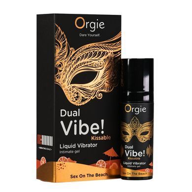 Рідкий вібратор Orgie Dual Vibe! Sex On The Beach Kissable Liquid Vibrator (15 мл) зображення